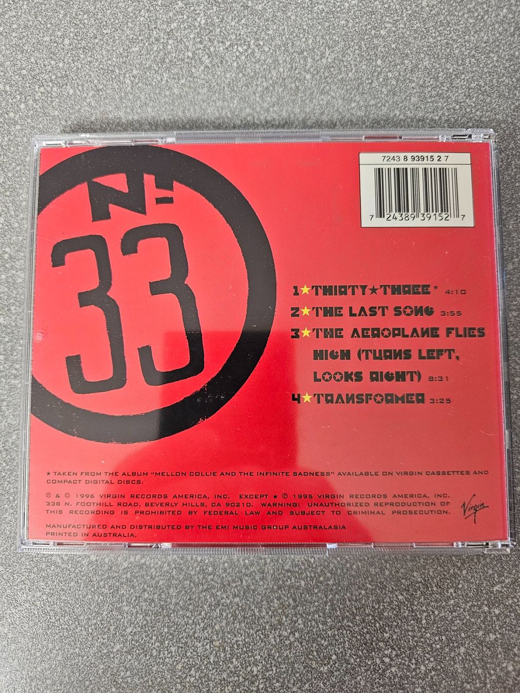 CD: CD Smashing Pumpkins "Thirty Three" EP – Usato da Adligenswil venduto da xtfnut 1