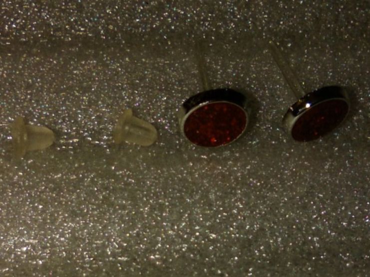 Orecchini pendenti & Orecchini a lobo: ohrringe modeschmuck,,,rot glitzer – Nuovo (secondo la descrizione) da Basel venduto da bijoutrie_4