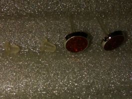 ohrringe modeschmuck,,,rot glitzer