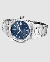 Herrenuhr Maurice Lacroix Aikon Automatik blau Stahl wie Neu