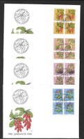 4 FDC Pro Juventute 1976 Serie Viererblöcke ET 29.11.1976