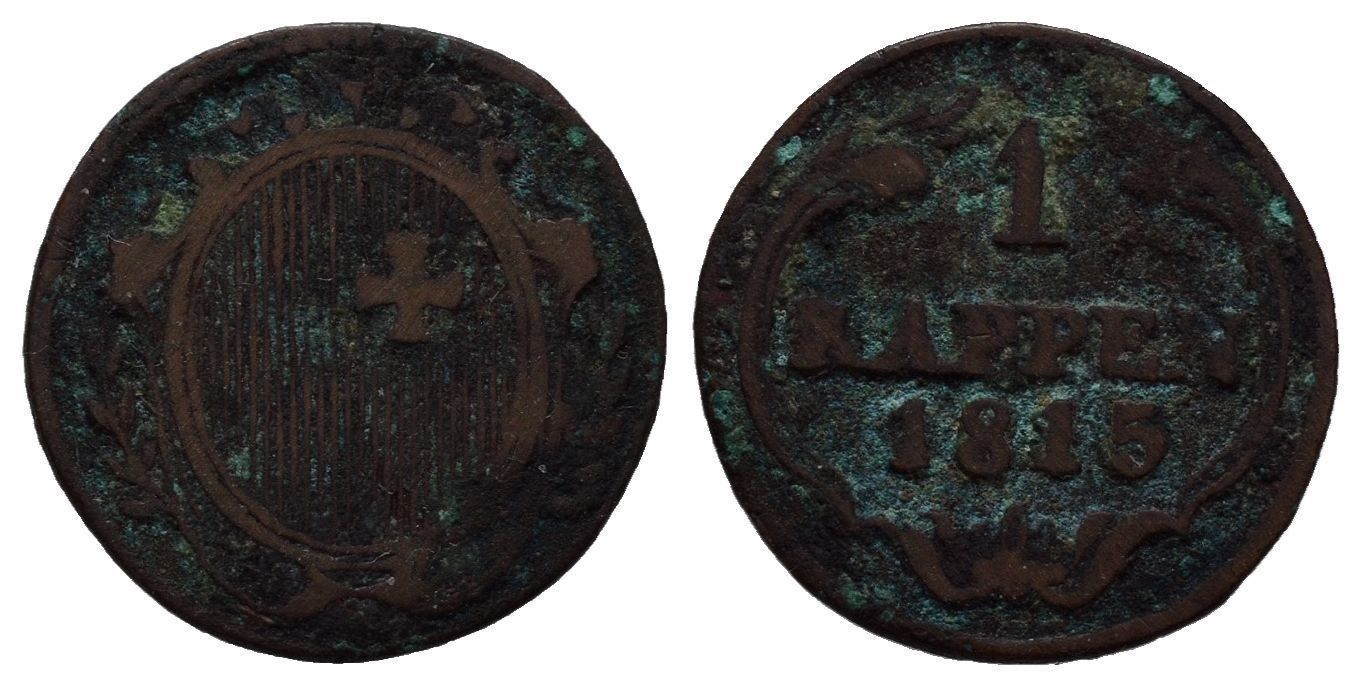 Tutti le monete: Schwyz Rappen 1815  /301 – Usato da Trimbach venduto da Solothurn1