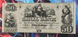 USA CANAL BANK NEW ORLEANS 50$ 185x aUNC