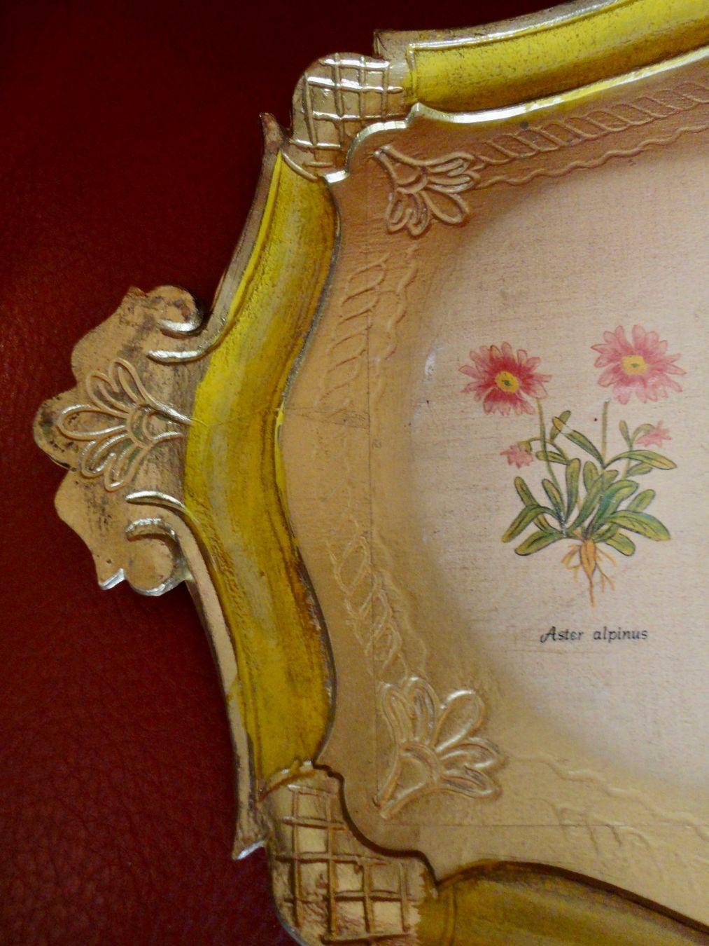Piatti di portata: Dekorative Vintage Serviertablett mit Alpenblumenmuster. – Usato da WÄDENSWIL venduto da katti01 2
