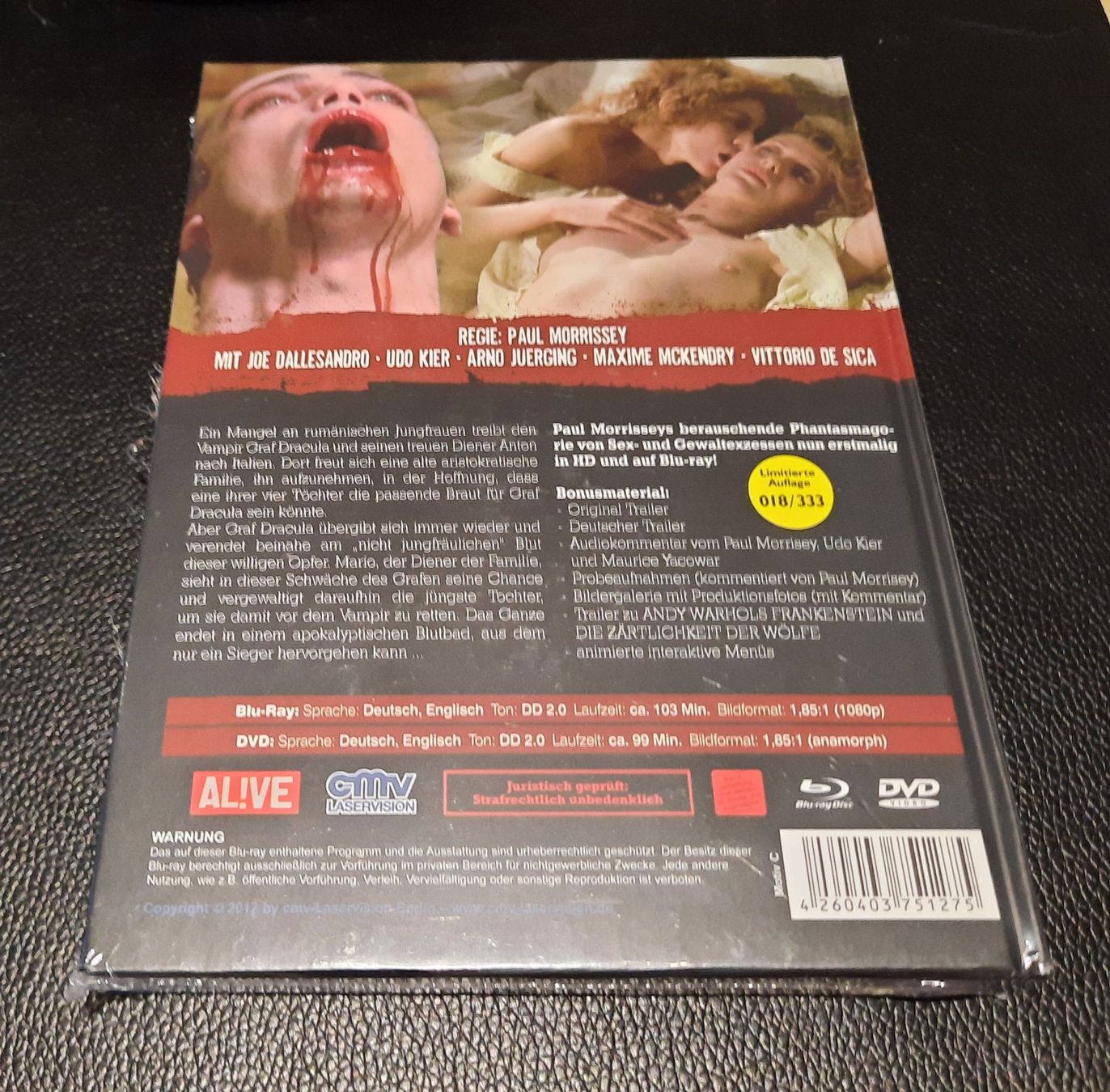 Tutti i DVDs: Andy Warhol's Dracula uncut Mediabook OVP – Nuovo e nell'imballaggio originale da Dietwil venduto da Vrilodin 1