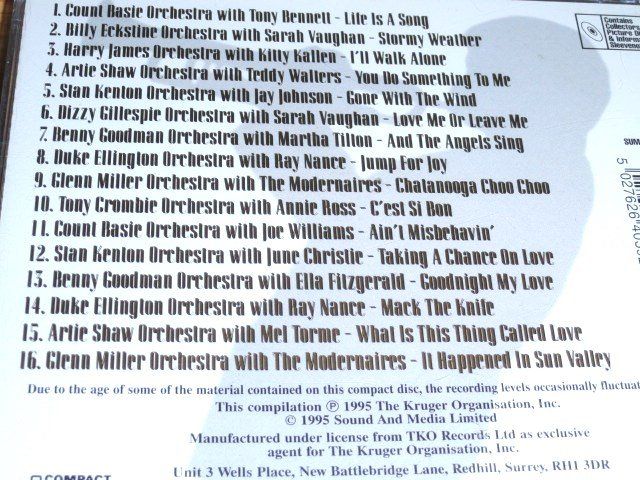 CD: Billy Eckstine, Dizzy Gillespie, Artie Shaw, Stan Kenton, – Usato da Unterbäch venduto da vuqsa 2