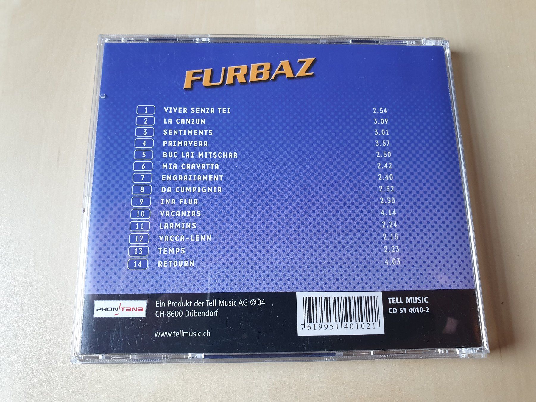 CD: Furbaz viver senza tei – Usato da Stansstad venduto da collectorsshop 1