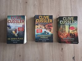 3 Romane von Clive Cussler-Deutsch