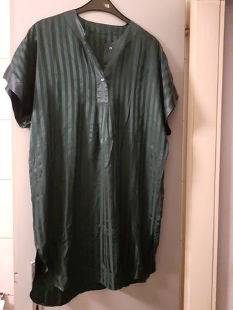 Damen Bluse dunkelgrün Grösse XL gestreift