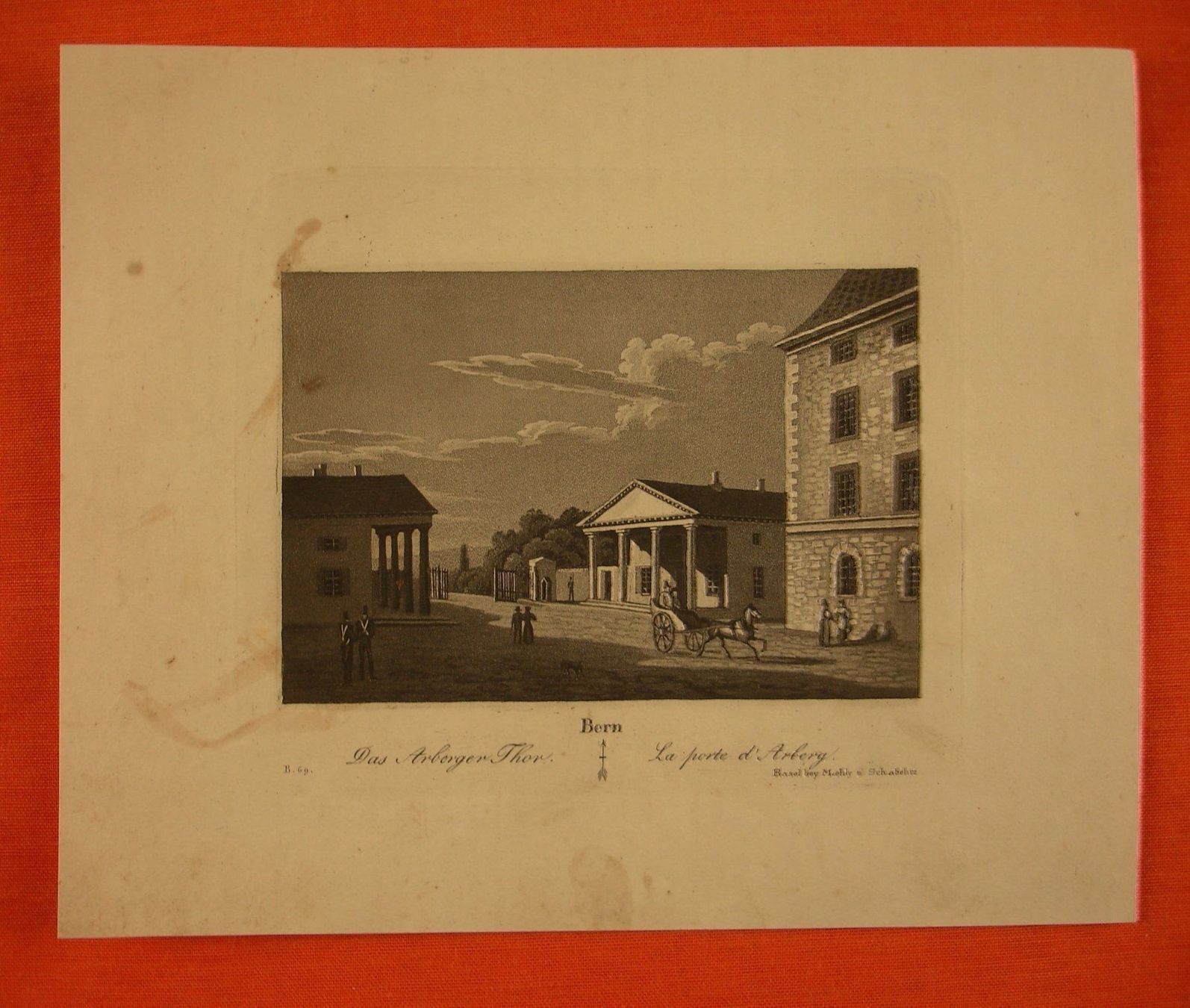 Incisioni: BERN ARBERGER THOR, AQUATINTA 1836 – Usato da Grüningen venduto da Kartensammler