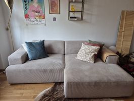 Ecksofa Beige Cord von Micasa