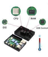 Gehäuse Aluminium Schwarz, für Raspberry Pi 4