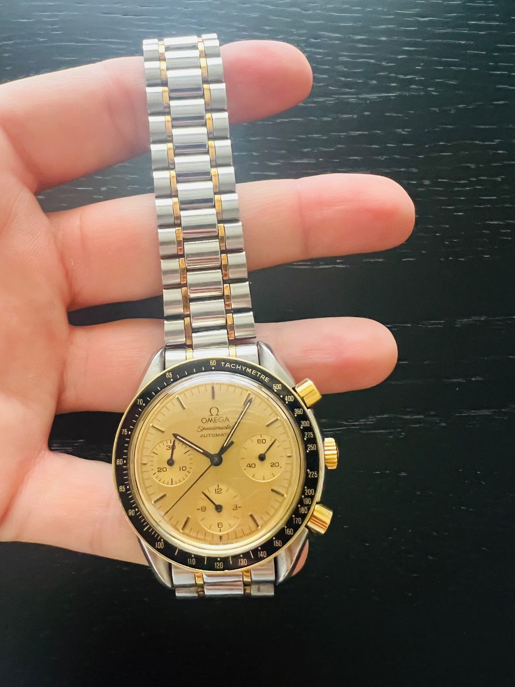 Omega Uhren: Omega Speedmaster gold – Gebraucht aus weggis von Minusio12 2