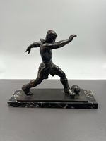 Art Déco Bronze Fussballer H. Scholter um 1930-Marmorsockel