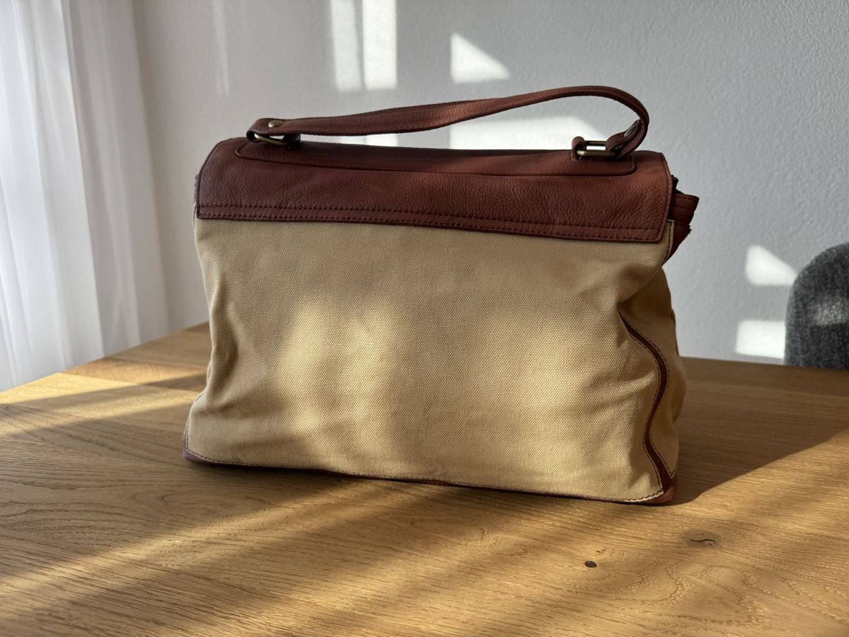 Borse: Stefanel Ledertasche mit Canvas - NEU! mit Staubbeutel – Nuovo (secondo la descrizione) da Flawil venduto da prodigio 1