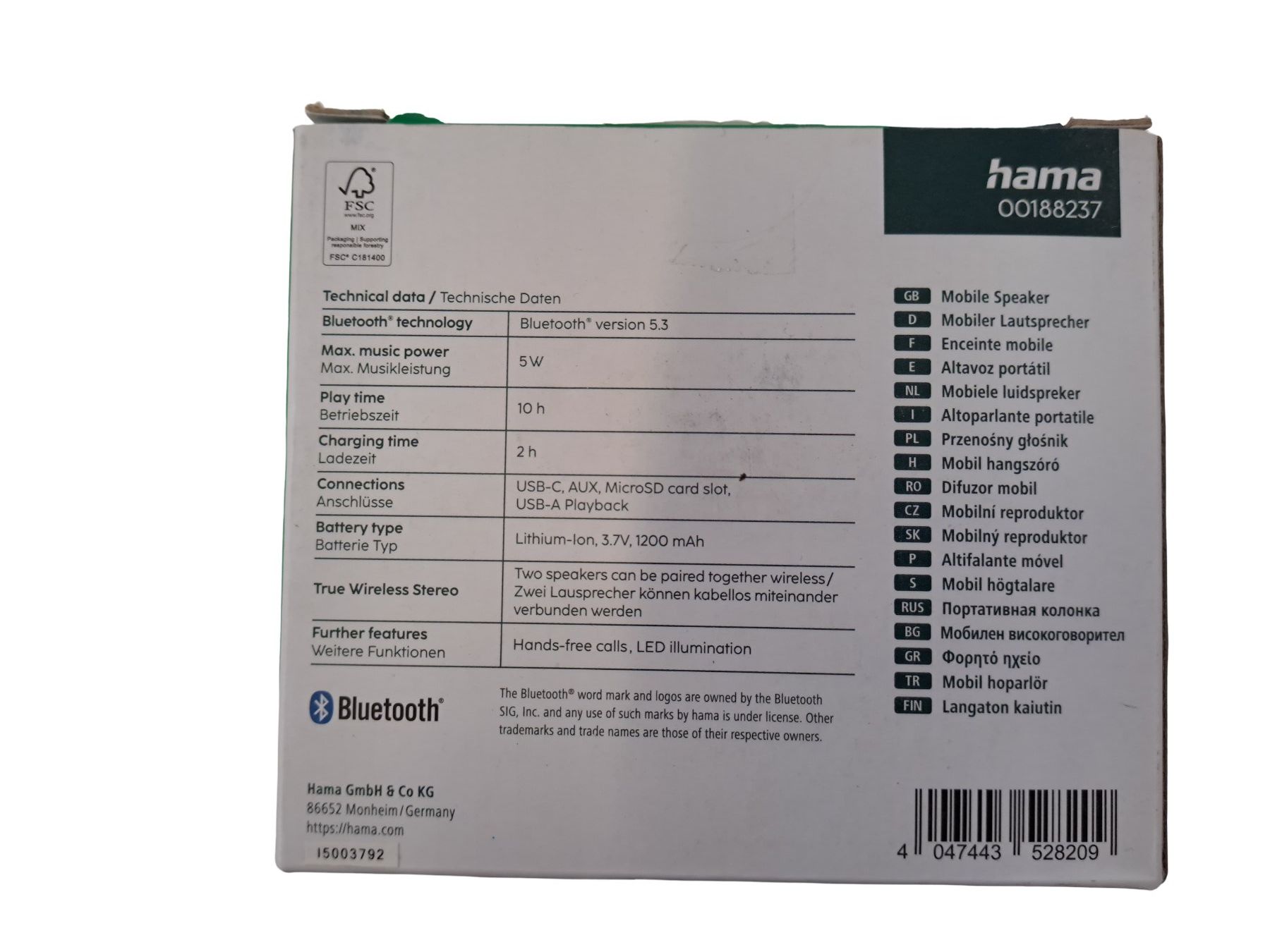 Hama Haut-parleurs: HAMA Ball Bluetooth-Lautsprecher – Neuf (Voir description) à Männedorf par Restwert_Maennedorf 6