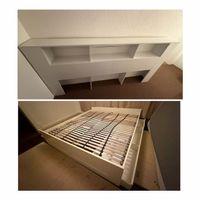 Doppelbett mit Lattenrost und Schubladen plus Kopfteil