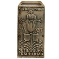 Erinnerungsplakette Jubiläumstrachtentag Sursee LU 1937