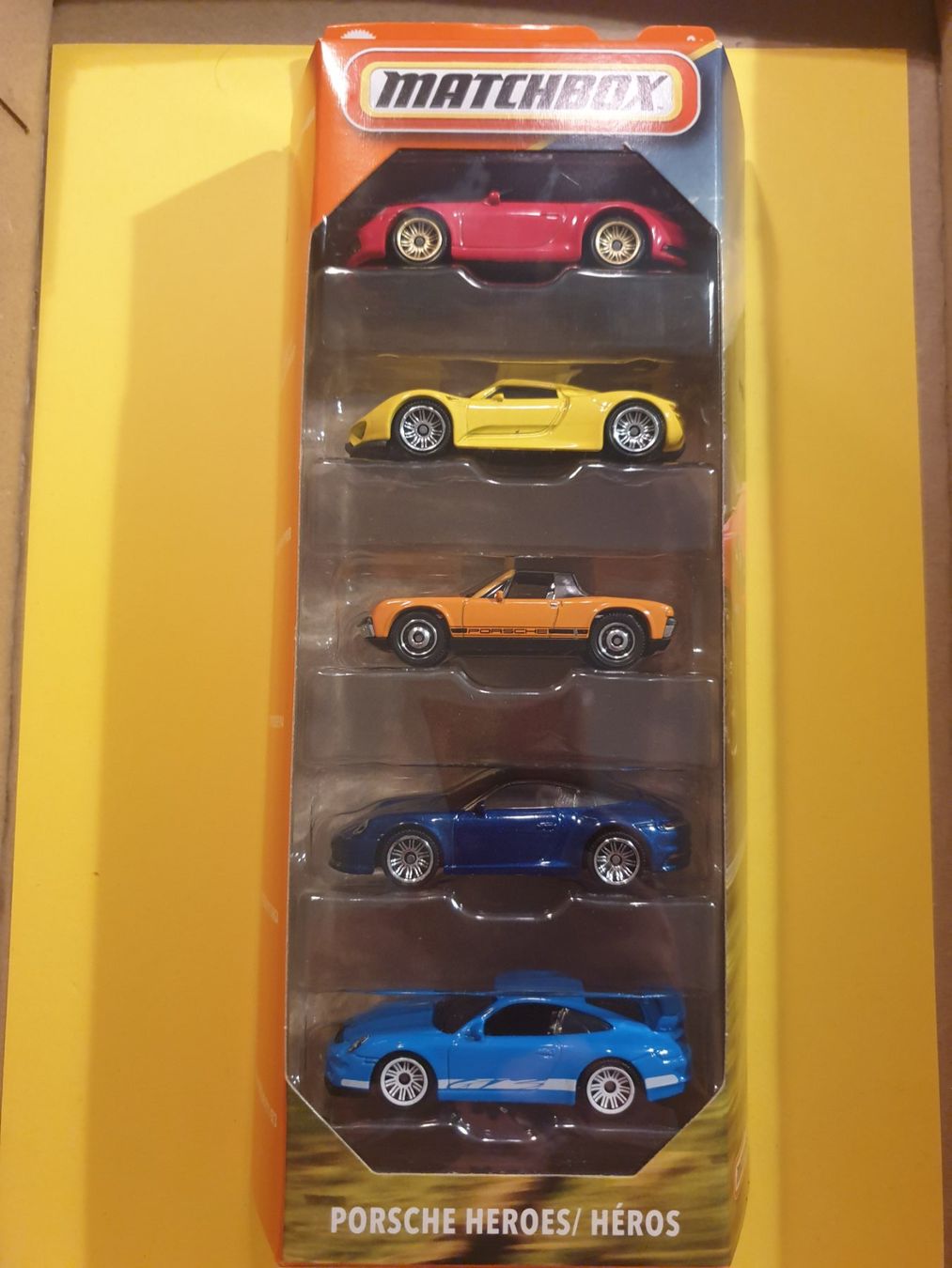 Matchbox Modellini d'auto: Matchbox 5er-Set PORSCHE HEROES – Nuovo e nell'imballaggio originale da Oftringen venduto da Rotor