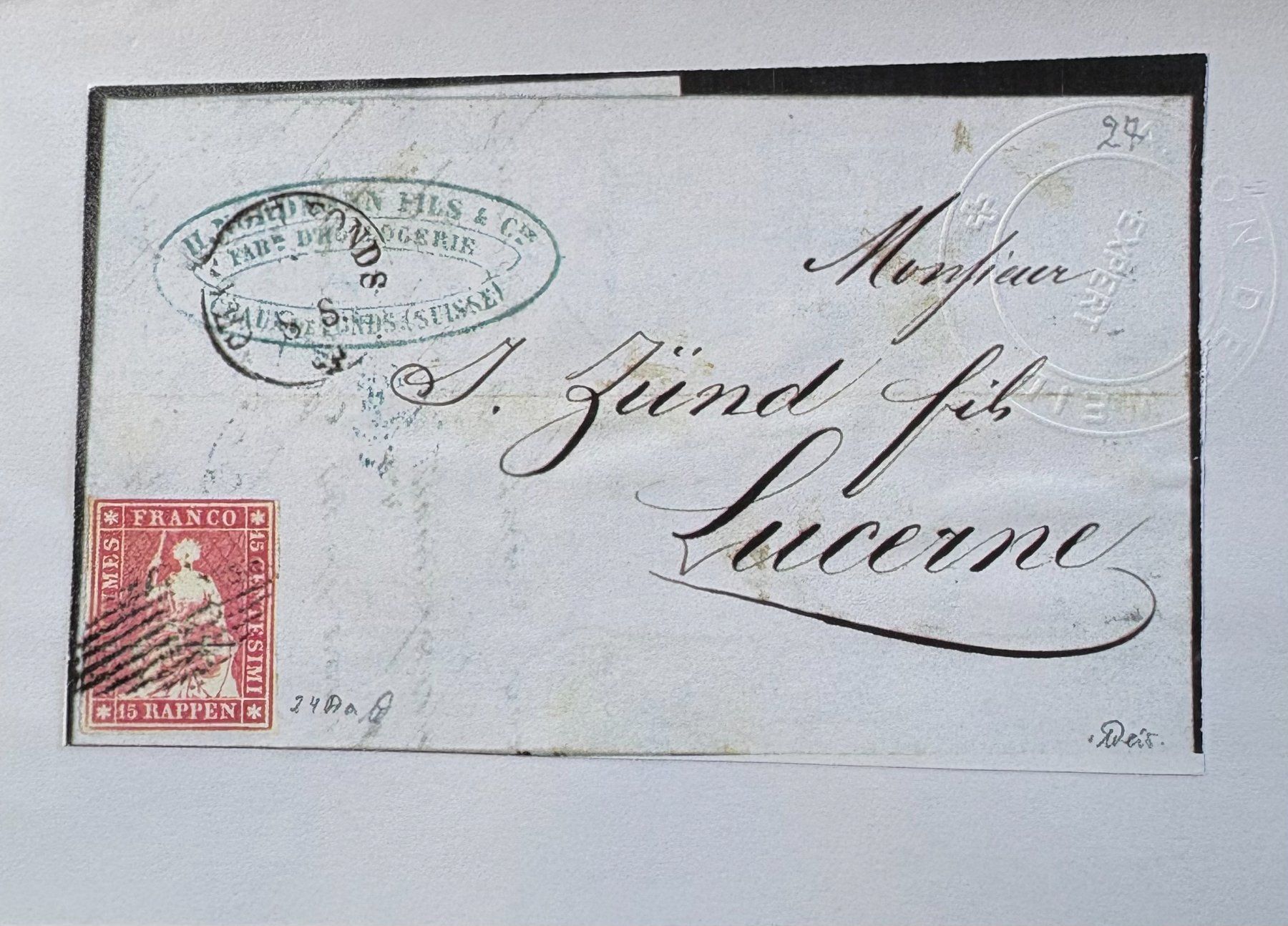 Tutti i francobolli: FALTBRIEF SCHWEIZ 1854/62 – Usato da Ostermundigen venduto da Heavenmaus75 3