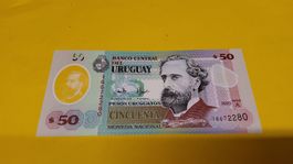 Uruguay 50 Pesos Schein, 2020,