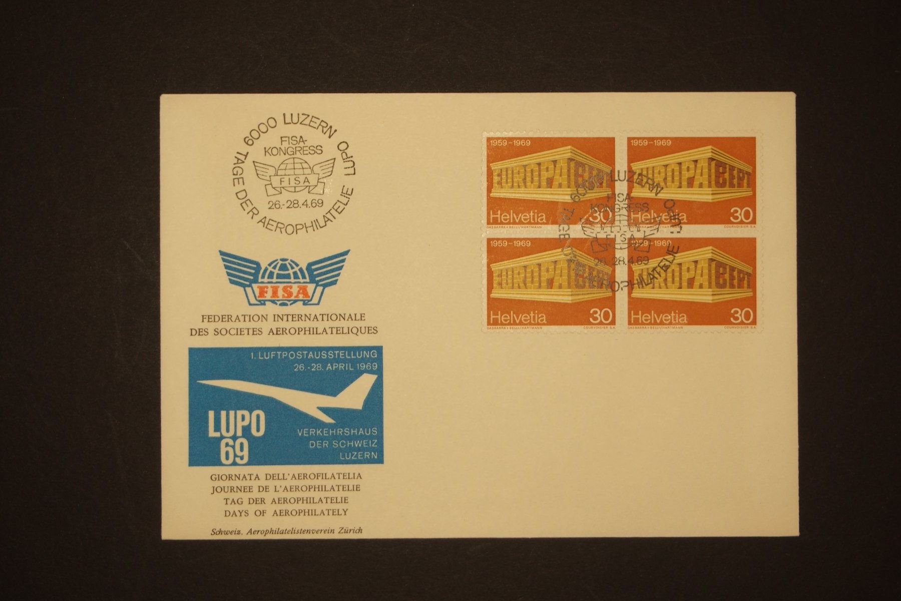 Tutti i francobolli: 1969 Brief MiNr. 900 4er Block – Usato da Solothurn venduto da and_fxw5