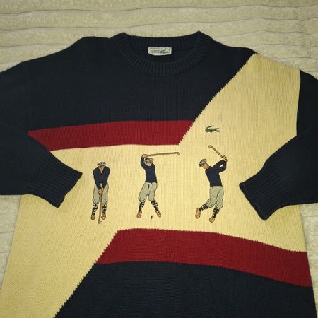 Rare Pull Vintage Chemise Lacoste Golf – Made in France L