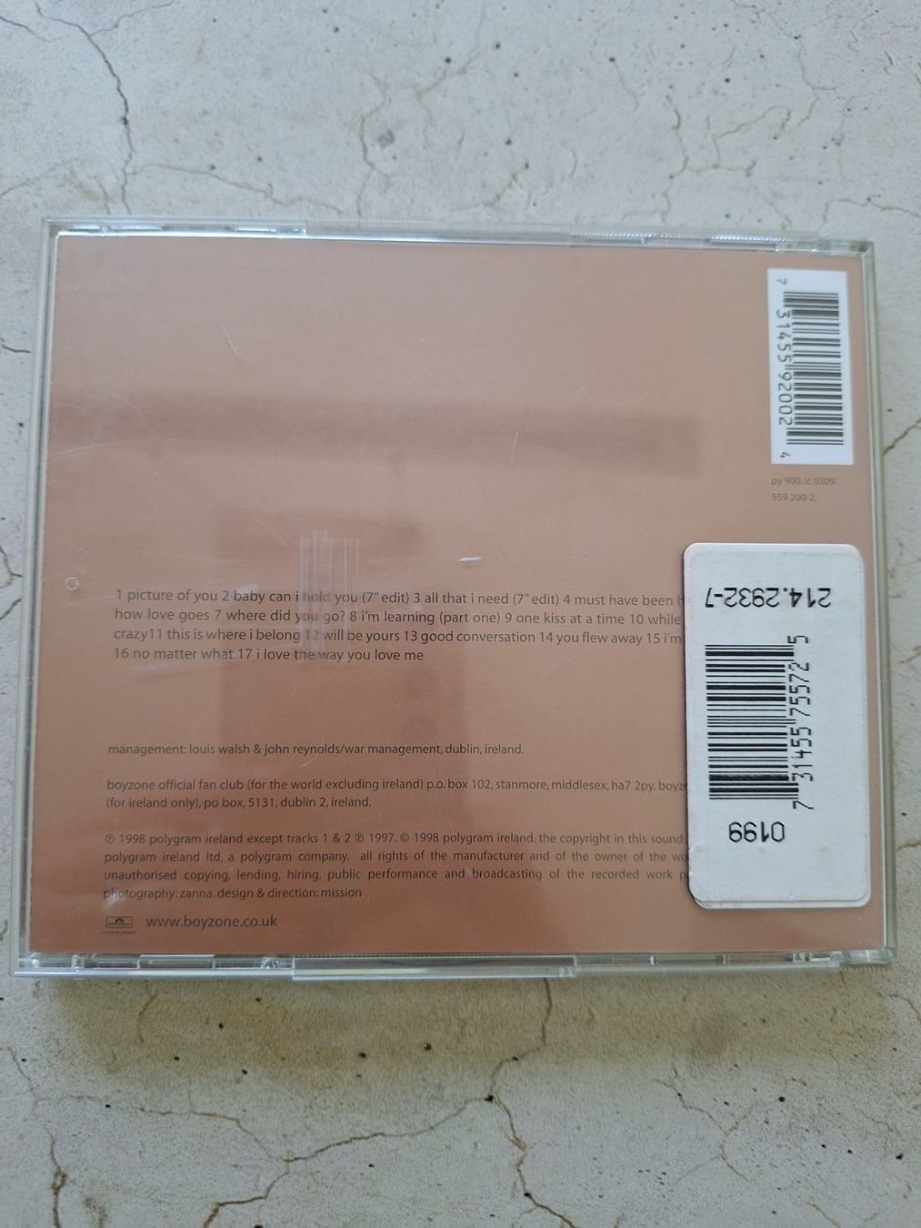 CD: CD Boyzone: where we belong – Usato da Schaffhausen venduto da Mipakr 2