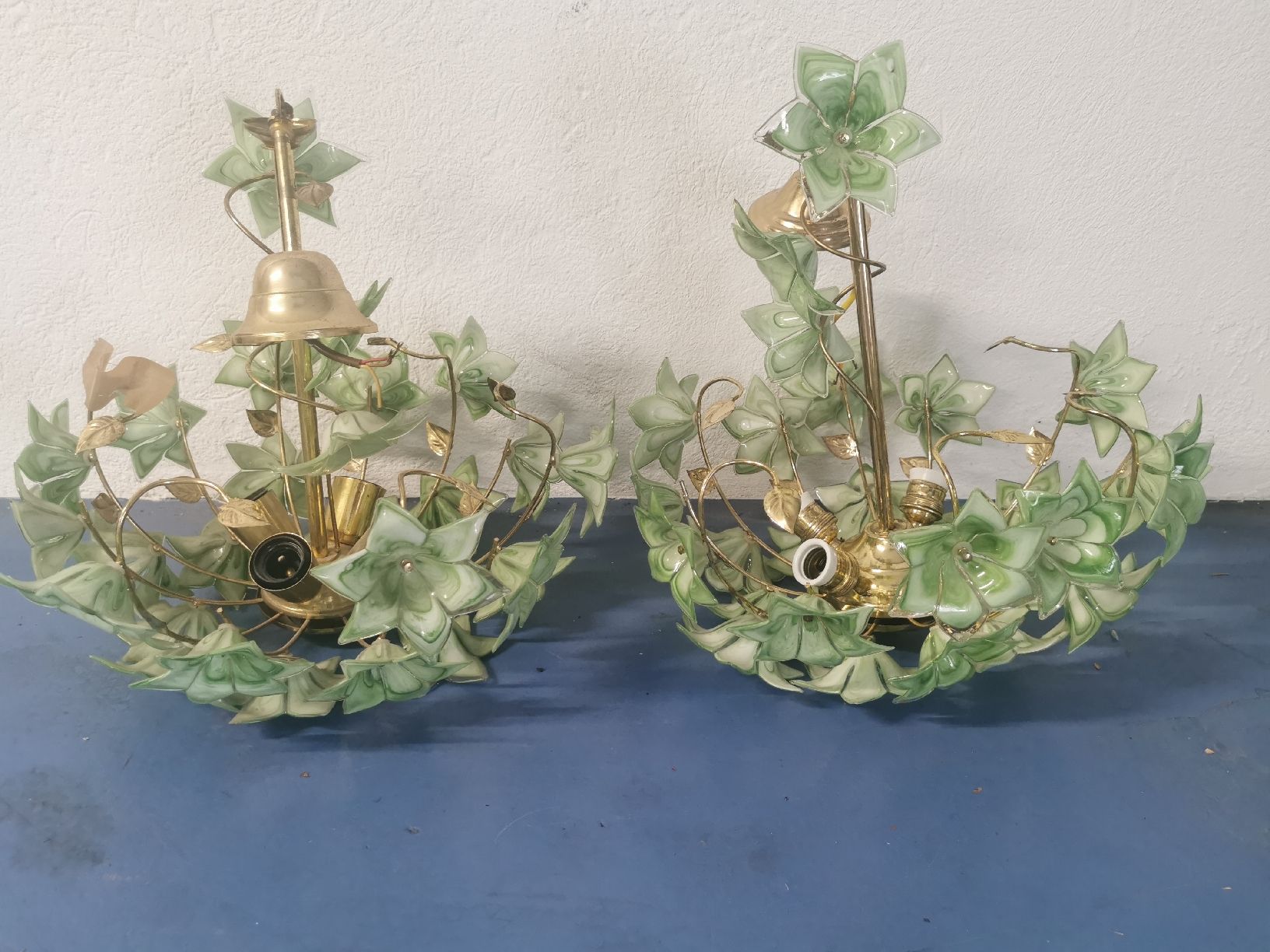 Lampade: Zwei Vintage Glasblütenlampen – Usato da Buchrain venduto da Blue_Marlin 6