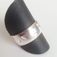 breiten Bandring aus 925er Sterlingsilber, gr 17,2 mm