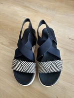 Sommer Sandalen, Keilabsatz, Gr. 39, Schwarz, neuwertig