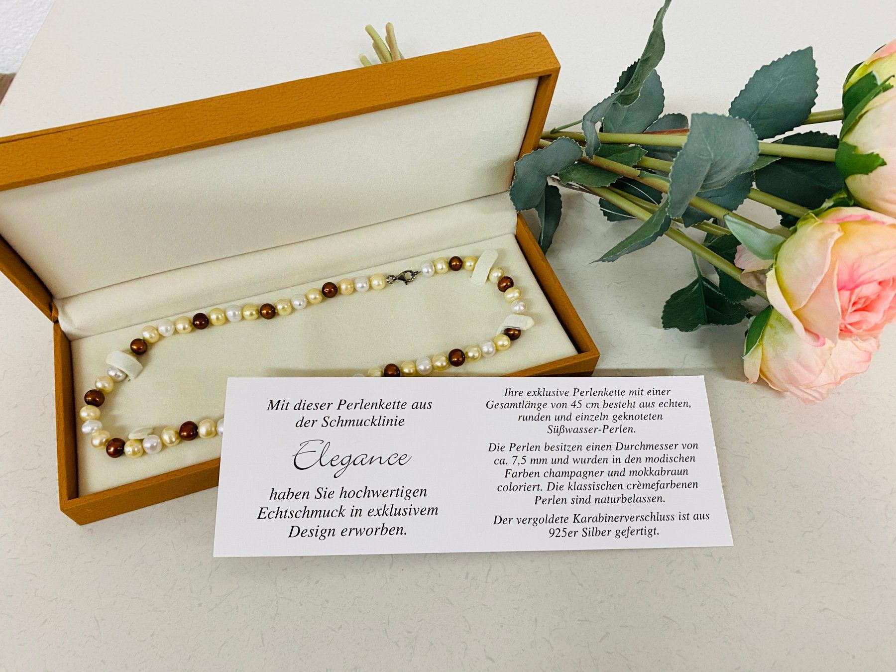 Catenine: Elegance Perlenkette Multicolor mit echten Süsswasserperlen – Nuovo e nell'imballaggio originale da Niederhelfenschwil venduto da Chleeblatt1938 3