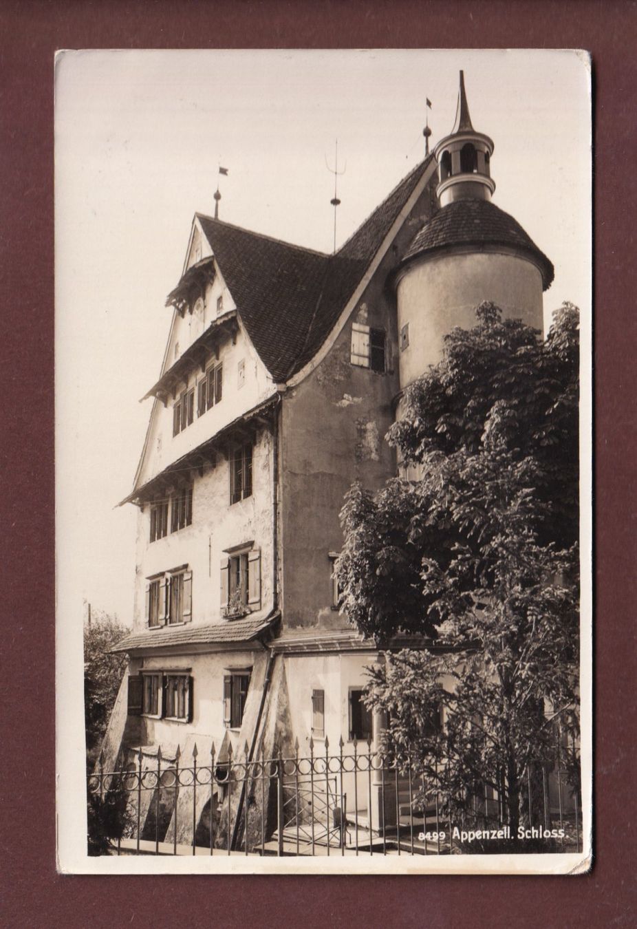 Cartoline postali: APPENZELL - Schloss - 1937 – Usato da Pully venduto da nicecards