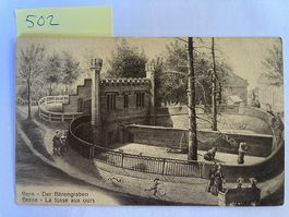alte Ansichtskarte Bern, der Bärengraben, 1915 mit Stempel