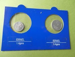 Israel, Set 2 alte unzirkulierte Münzen