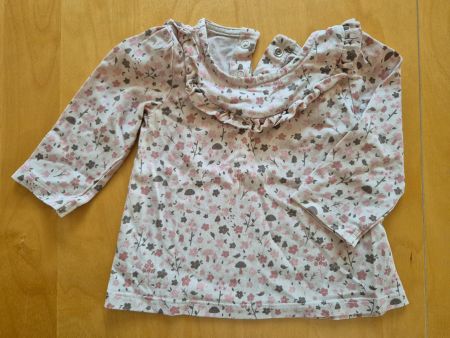 Baby-Shirt Gr. 68, Langarm, Blumenmuster, Top Zustand!