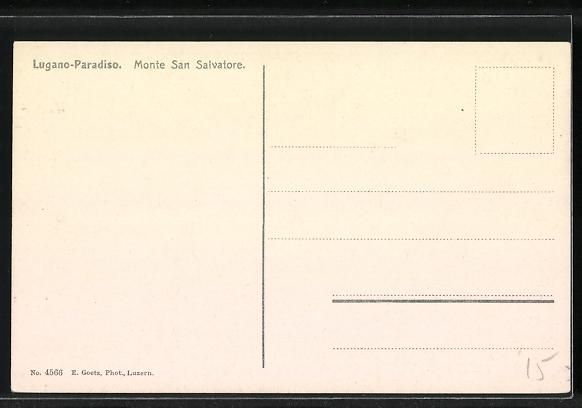 Cartoline postali: Lugano, Blick auf die Stadt mit Monte Sa – Usato da Berlin venduto da bartko-reher 1