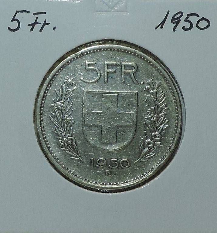 Tutti le monete: 5 Franken 1950 Silber – Usato da Gommiswald venduto da Malediven2025