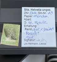 Seltene STRUBEL-MARKE Znr. 26A3, Signiert + Befund Hermann