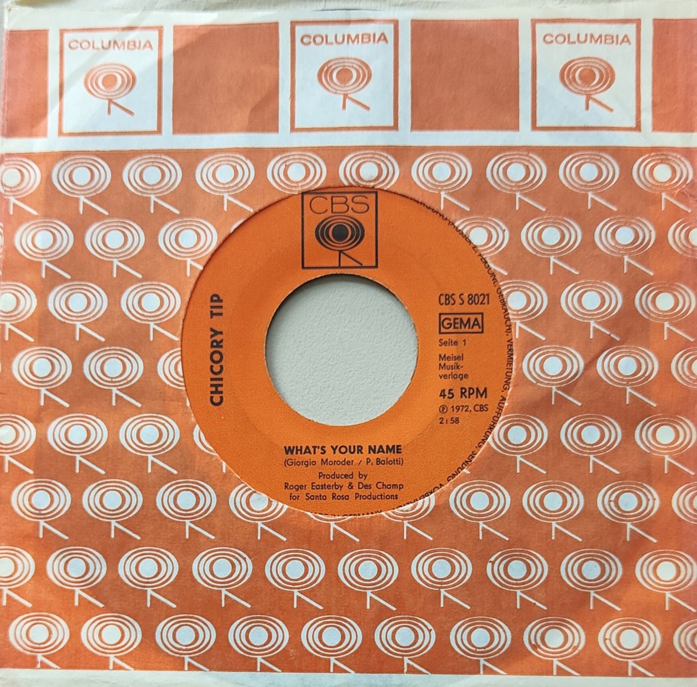 Dischi in vinile: Vinyl Single Chicory Tip - What's Your Name – Usato da Langenthal venduto da Modo39