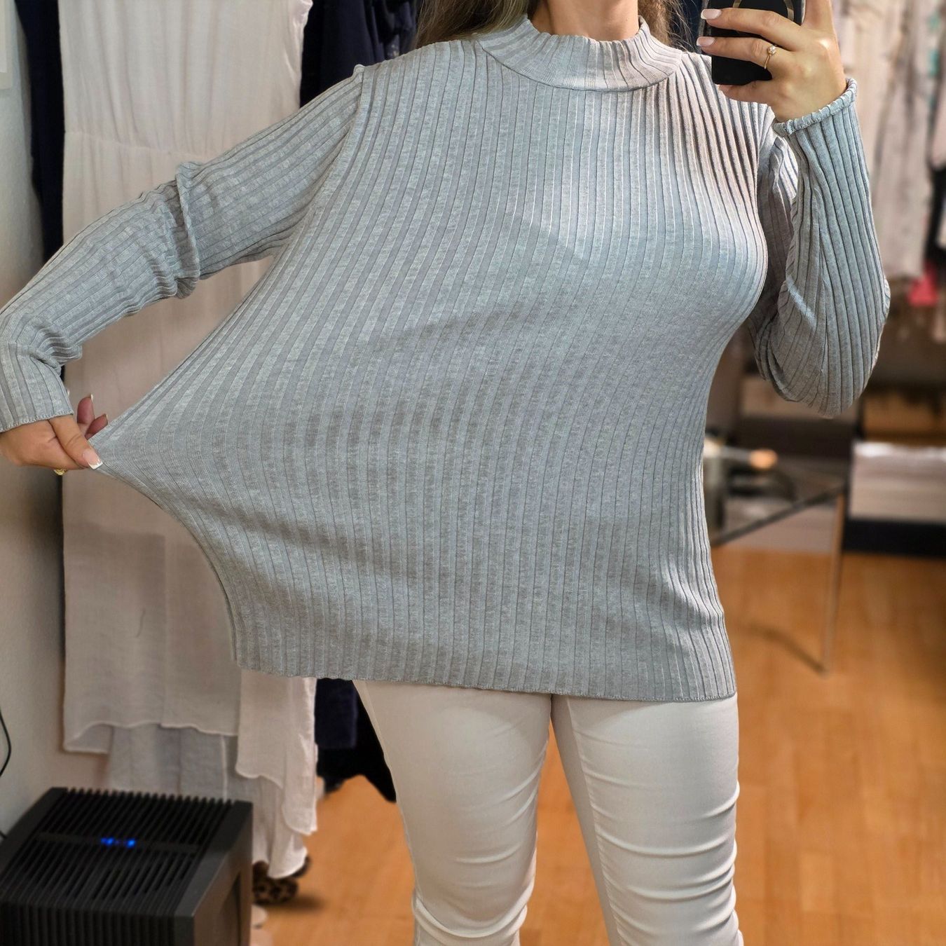 Maglioni & Felpe: Blue Motion Pullover Grau Rippstrick XL – weich & elastisch – Usato da Wald ZH venduto da CapLux 1