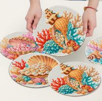 Diamond Painting 4-teiliges Set Tischsets Muscheln-19-Unt-52