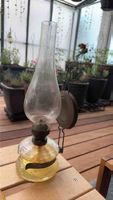 Petroleumlampe Glas Messing gebraucht