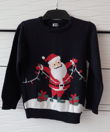 Weihnachts-Kinderpullover Gr. 122/128, 50% Baumwolle - NEU