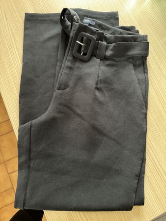 Pantalon noir élégant KIABI T40 ceinture boucle