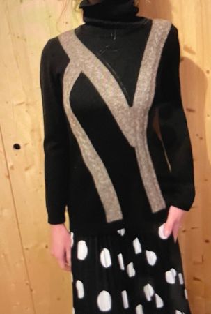 Glamour Maglione Dolcevita di alpaca con Lana-M/L