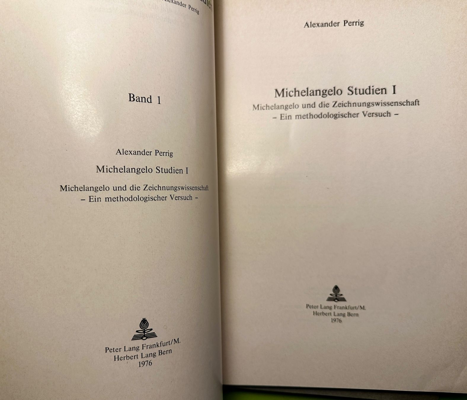 Libri: Alexander Perrig: Michelangelo Studien I, III, IV. – Usato da Zürich venduto da allp 4
