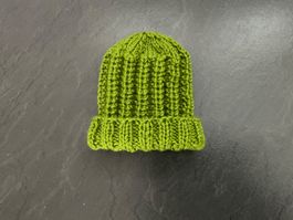 Handgestrickte Kindermütze Doppelter Wolle gestri. Babymütze