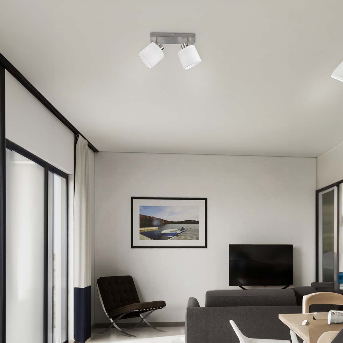 Lampadari & plafoniere: Deckenleuchte, 2er Strahler, Weiss – Nuovo (secondo la descrizione) da Kreuzlingen venduto da Smart-Light 1