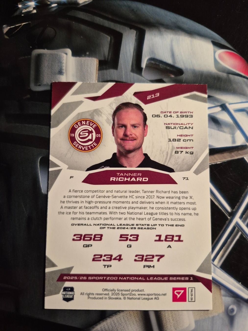 Tanner Richard HC Geneve Servette 2025/26 Sportzoo (Gebraucht) in ...